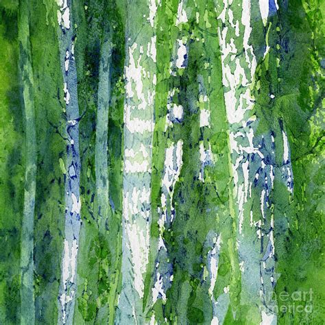 Abstract Birch Tree Painting | Amazing Wallpapers