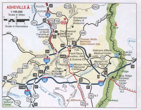 Discovering The Beauty Of Asheville, Nc Through Its Map - Map Of The Usa