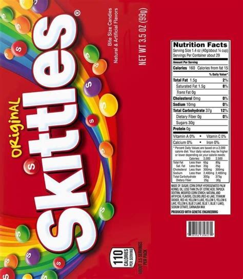 Skittles - Nutrition Facts | Skittles, Tumbler cups diy, Diy tumblers