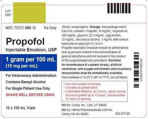 Propofol - FDA prescribing information, side effects and uses