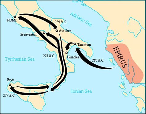 Picture Information: Map of Epirus (Pyrrhic War 280-275 BC)