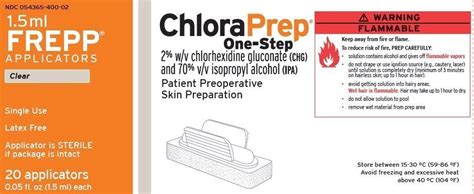 Chloraprep One-Step: Package Insert / Prescribing Information - Drugs.com