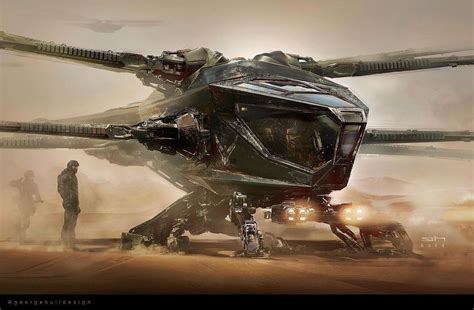 Extraordinary DUNE: PART ONE (2021) Ornithopter Concept Art by George ...