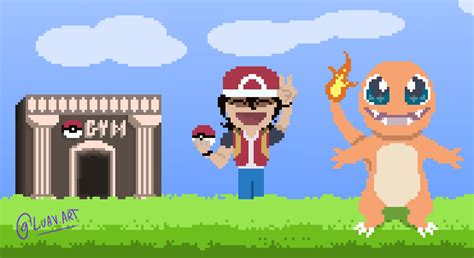 ArtStation - Red Pokemon Pixel Art