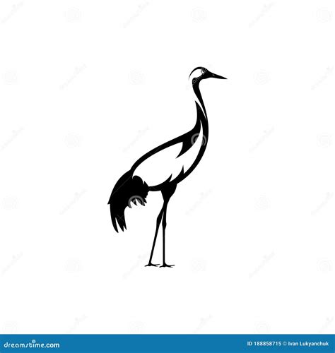 Crane Bird Logo Cartoon Vector | CartoonDealer.com #30524559