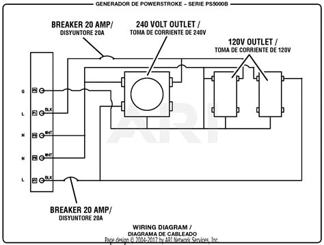 Homelite PS5000B Series 5000 Watt Generator Parts Diagram for Wiring ...