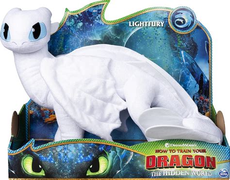 Dragons-Dragons Light Fury Deluxe Plush 36 cm Tall, from 4 Years and up ...