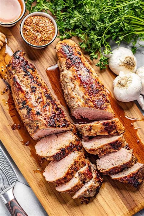 Honey Dijon Garlic Roasted Pork Tenderloin | Tenderloin recipes, Pork ...