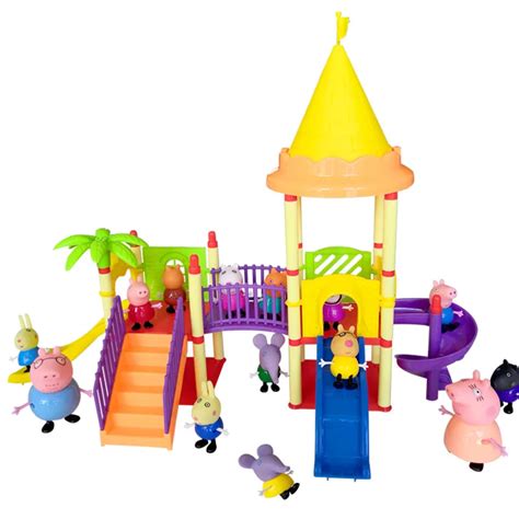 Peppa Pig Figures toys Series of Amusement park Toys PVC Action Figures ...