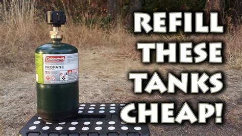 HOW TO REFILL Coleman Propane 1lb Fuel Cylinder Canister Tanks Bottles ...