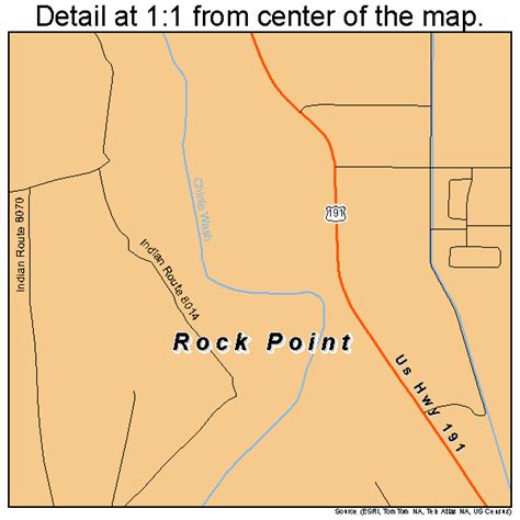 Rock Point Arizona Street Map 0460880