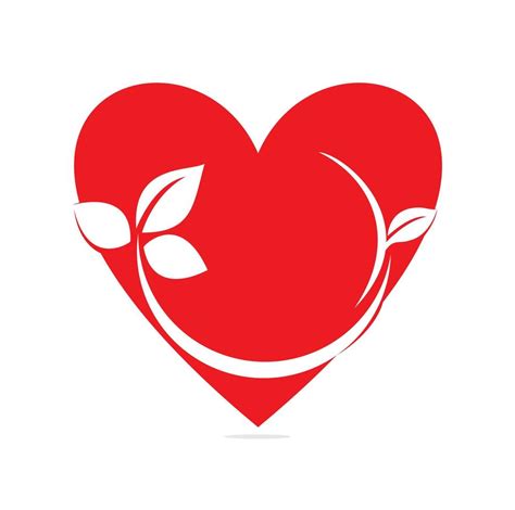 Creative Heart Love Leaf Symbol Logo Design Vector Symbol Illustration ...