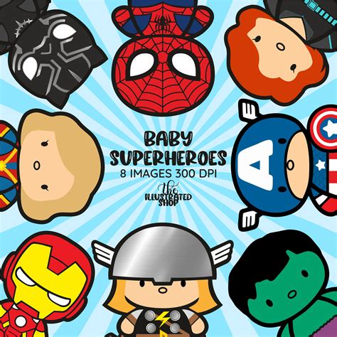 SUPERHERO CLIPART SUPERHEROE clipart cute superhero - Etsy España