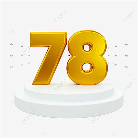 Numero 78 3d Rendering, 78, Numero, 3d File PNG e PSD per download gratuito