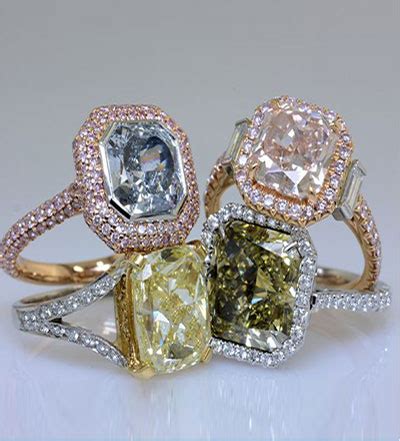 Four Fancy Colored Diamond Rings - The Phoenix