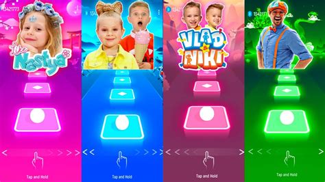 Tiles Hop - Like Nastya vs Diana And Roma vs Vlad And Niki vs Blippi ...