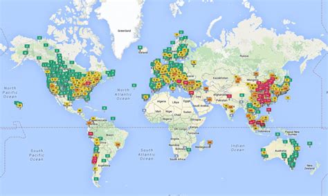 neformální česnek Smát se air pollution live map Jiskra zařízení sotva