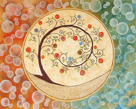 Tree of Life Art by Glorianna Circle of Life Cameo Abstract