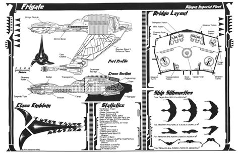 Klingon Bird-of-Prey schematics. | Star trek klingon, Star trek ships ...