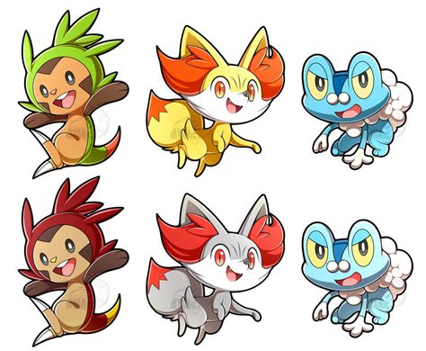 Kalos Starters by iRYANiC on DeviantArt