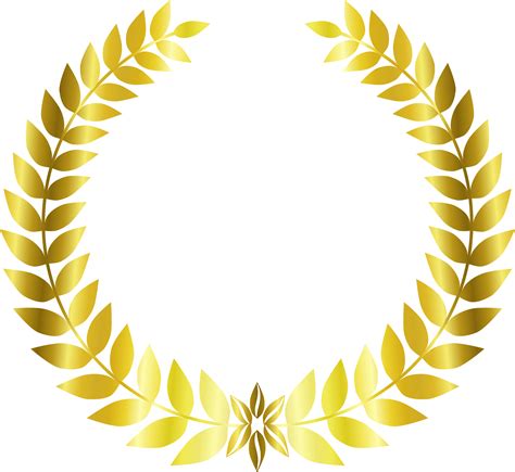 Big Image - Gold Laurel Wreaths (2362x2172), Png Download