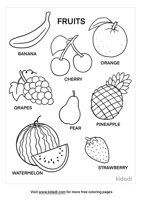 Coloring Pages Fruit