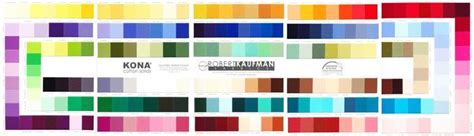 Kona Cotton Solid COLOR CARD 243 Swatches by Robert