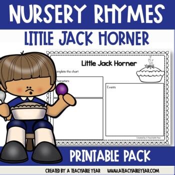 Little Jack Horner Nursery Rhymes Activities and Worksheets by A ...