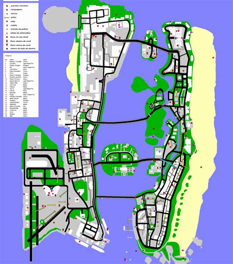 GTA Vice City - Cadê o Game - Mapa Completo