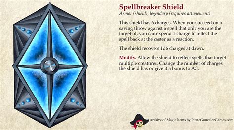 Spellbreaker Shield | Dungeons and dragons homebrew, D&d dungeons and ...