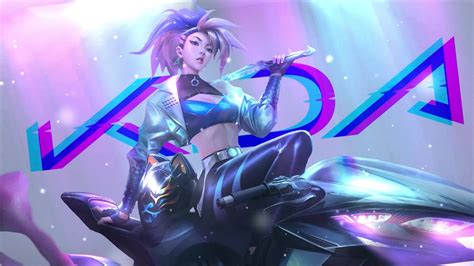 Kda Akali Motorcycle League Of Legends Live Wallpaper - MoeWalls