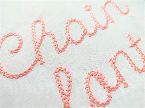 Quick light stitch Chain FONT machine embroidery designs in assorted ...