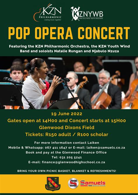 POP OPERA CONCERT: KZN PHILHARMONIC ORCHESTRA - Glenwood High School