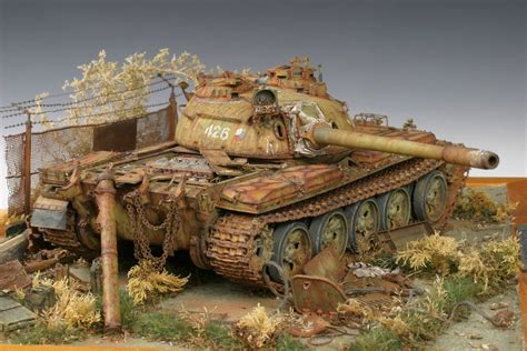 #rust #diorama #scale #models #russian #modern #t55 #tank #mbt #czech