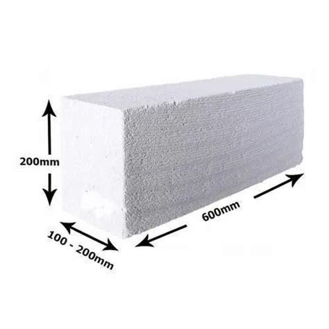 Conecc Concrete Solid 100 mm AAC Block, For Partition Walls at Rs 4000 ...