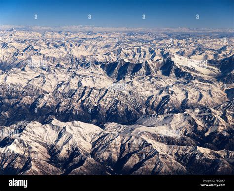 Aerial view of Himalaya Nepal Stock Photo - Alamy