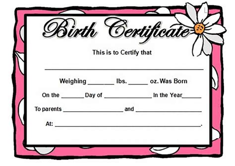 Birth Certificate Template and to make it awesome to read