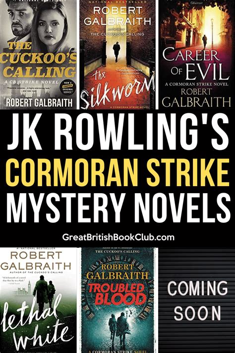 JK Rowling's Robert Galbraith Mysteries: Cormoran Strike Books in Order ...