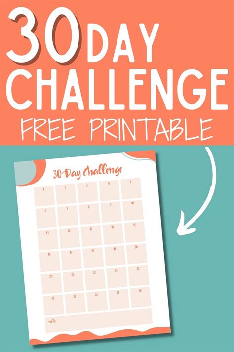 Free Printable 30 Day Challenge Calendar - OriginalMOM