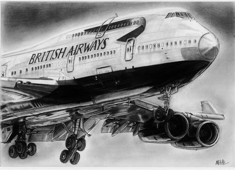 Boeing 747-400 drawing by alainmi on DeviantArt