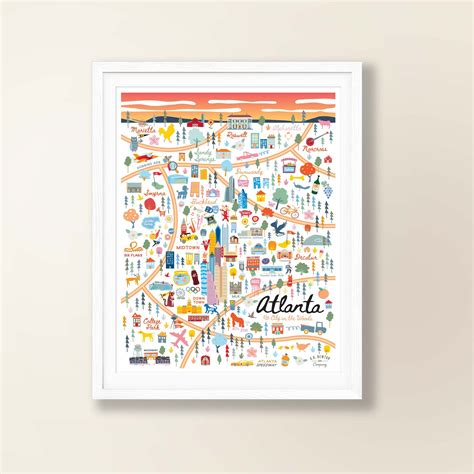 ATLANTA GA Wall Art Print Wall Decor Atlanta Georgia City - Etsy