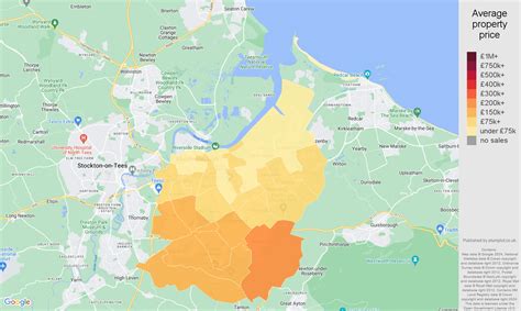 Middlesbrough house prices in maps and graphs. October 2024