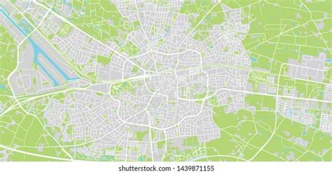 Urban Vector City Map Enschede Netherlands Stock Vector (Royalty Free ...