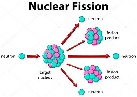 Diagram showing nuclear fission — Stock Vector © interactimages #122558168