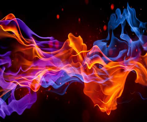 Red and Blue Fire Wallpaper - WallpaperSafari