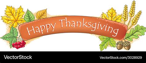 Happy Thanksgiving Banner Clip Art