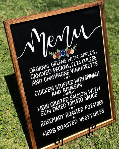 If you are in search of a customized menu board for your wedding ...