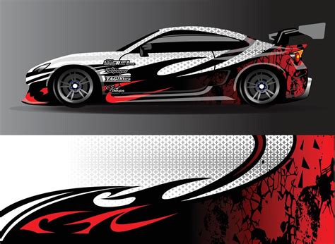 Car wrap design vector. Graphic abstract stripe racing background kit ...