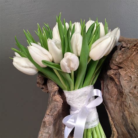 Bridal Bouquet White Tulips