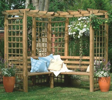 corner trellis - Google Search | Garden seating, Garden arbour seat ...